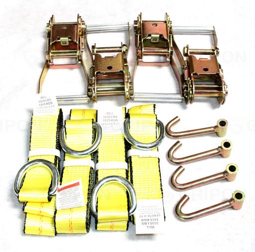 2" x 8' Lasso Strap with 2" Ratchet and J Finger Hook Tie Down