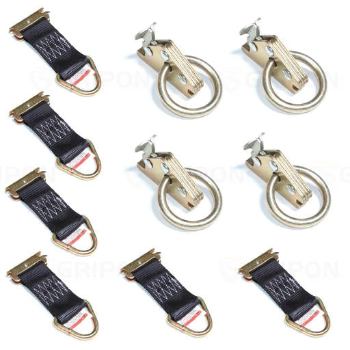 E-Track Tie Off and TRIPLE Plated Ring Set