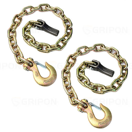 35-Inch Grade 70 Trailer Safety Chain with Adapter and Clevis Snap Hook