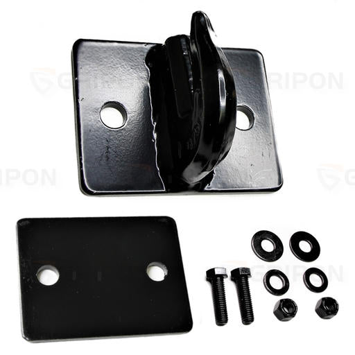 3/8in Grab Hook Mount with Backer Plate (Full Black)